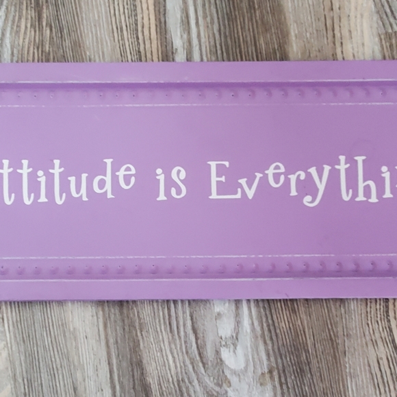 unbranded Other - Attitude is Everything Metal Purple Sign